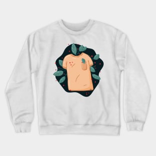 T-shirt and plant leaves with berries Crewneck Sweatshirt